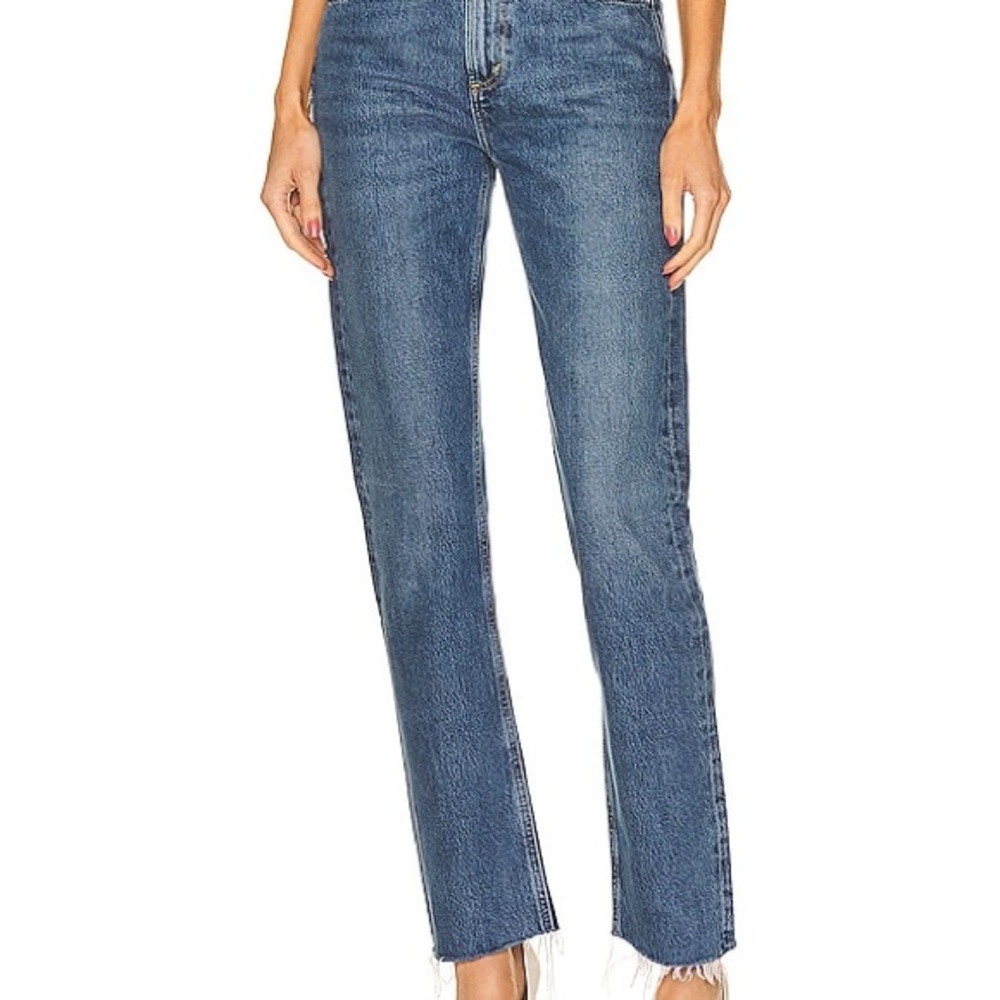 Agolde Cherie high rise straight jeans size 24 color range medium wash